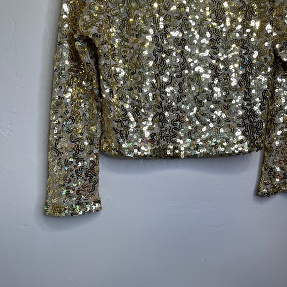 Gold Hawk | Golden Sequin Embellished Cardigan - Picture 11 of 16